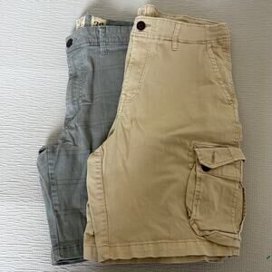 Red Head cargo shorts bundle size 36 olive plaid khaki utility stretch